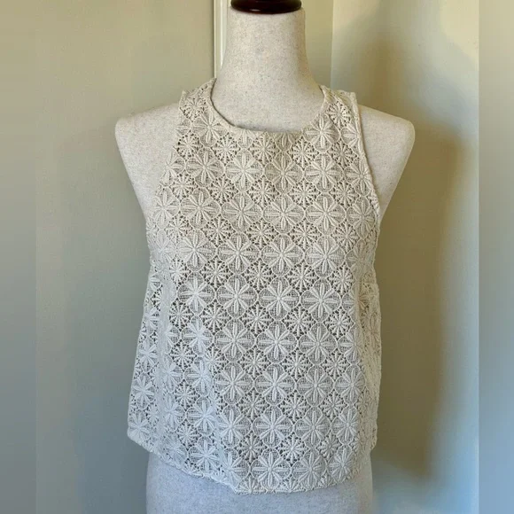 Sézane Jay Top – Ecru Lace Tank | Size 38 (US 6) | GUC - Picture 4 of 8